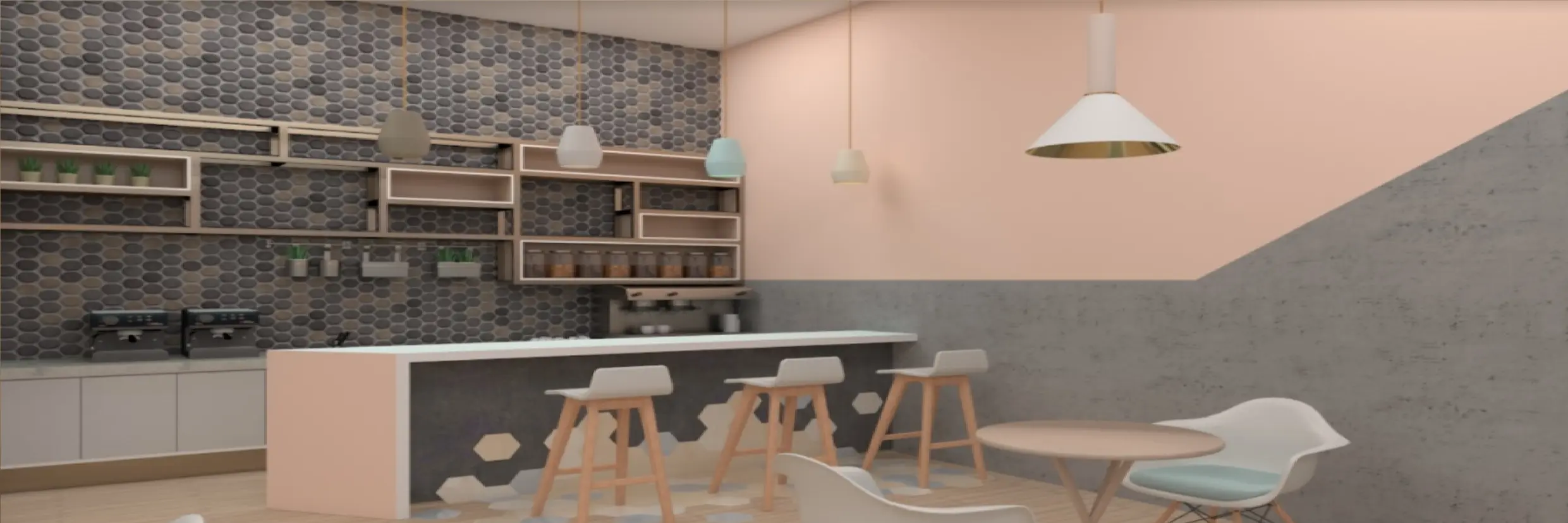 Proyecto destacado de Cafetería y jugería - Diseño interior 5 Cafetería y jugería - Proyecto 5